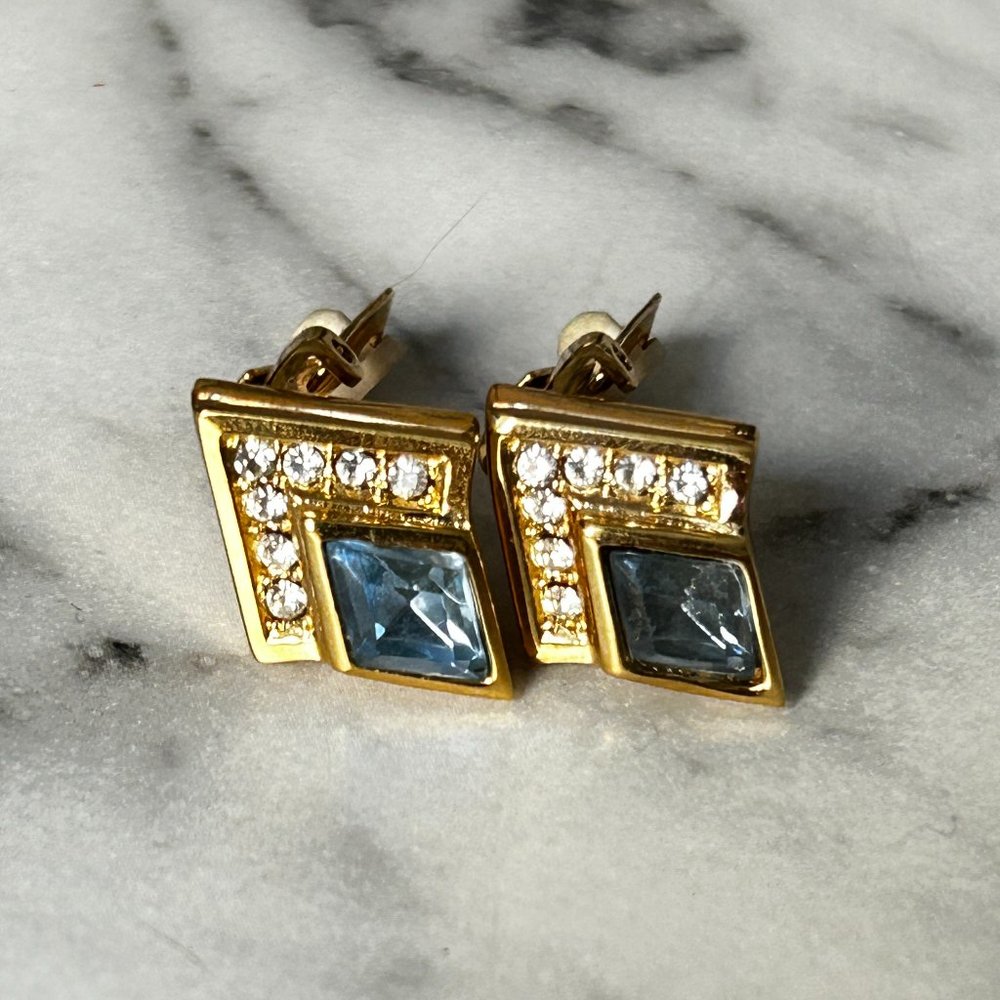Vintage Christian Dior Art Deco Earrings